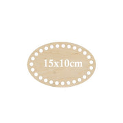 Hoooked Base Oval de Madeira Perfurada 15 x 10 cm
