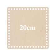 Hoooked Base Quadrada de Madeira Perfurada 20 cm