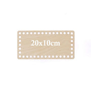 Hoooked Base Retangular de Madeira Perfurada 20 x 10 cm