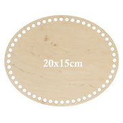 Hoooked Base Oval de Madeira Perfurada 20 x 15 cm