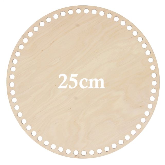 Hoooked Base Redonda de Madeira Perfurada 25 cm