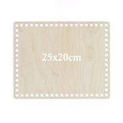 Hoooked Base Retangular de Madeira Perfurada 25 x 20 cm