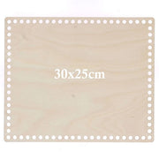 Hoooked Base Retangular de Madeira Perfurada 30 x 25 cm