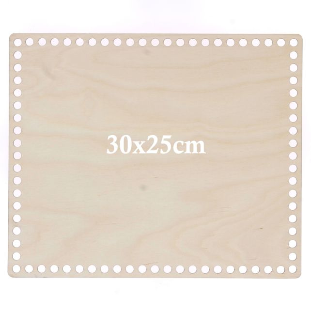 Hoooked Base Retangular de Madeira Perfurada 30 x 25 cm
