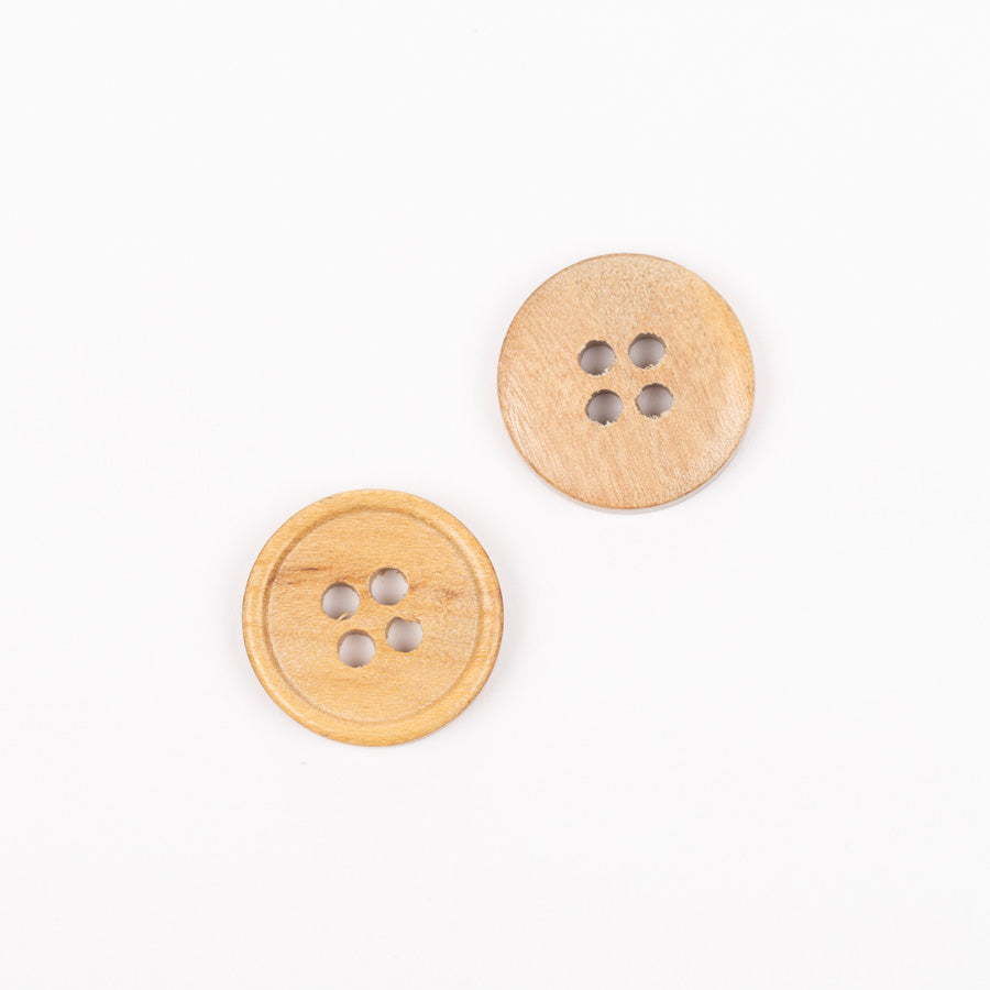 Olive wood button (with border)