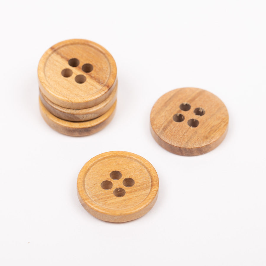 Olive wood button (with border)