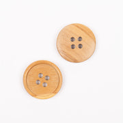 Olive wood button (with border)