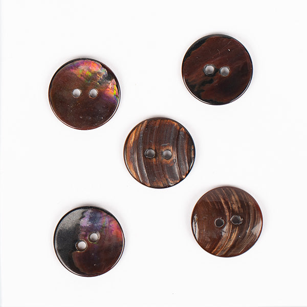 Arched button (brown)