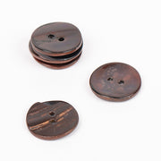 Arched button (brown)