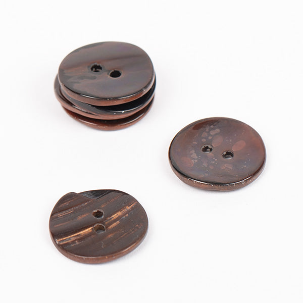 Arched button (brown)