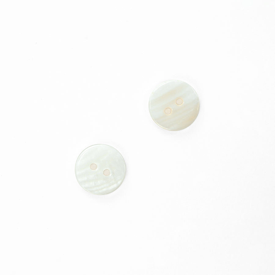 Round White Button
