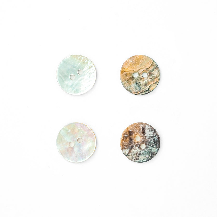 Round White Button