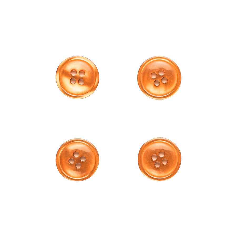 Clay Orange Round Button