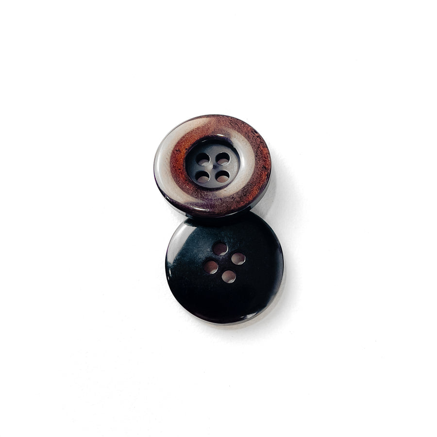Dark Brown Round Button