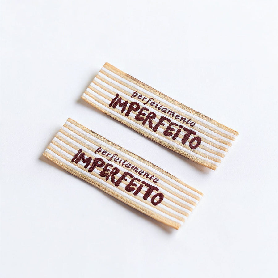 Etiqueta tecida - Perfeitamente Imperfeito (und)