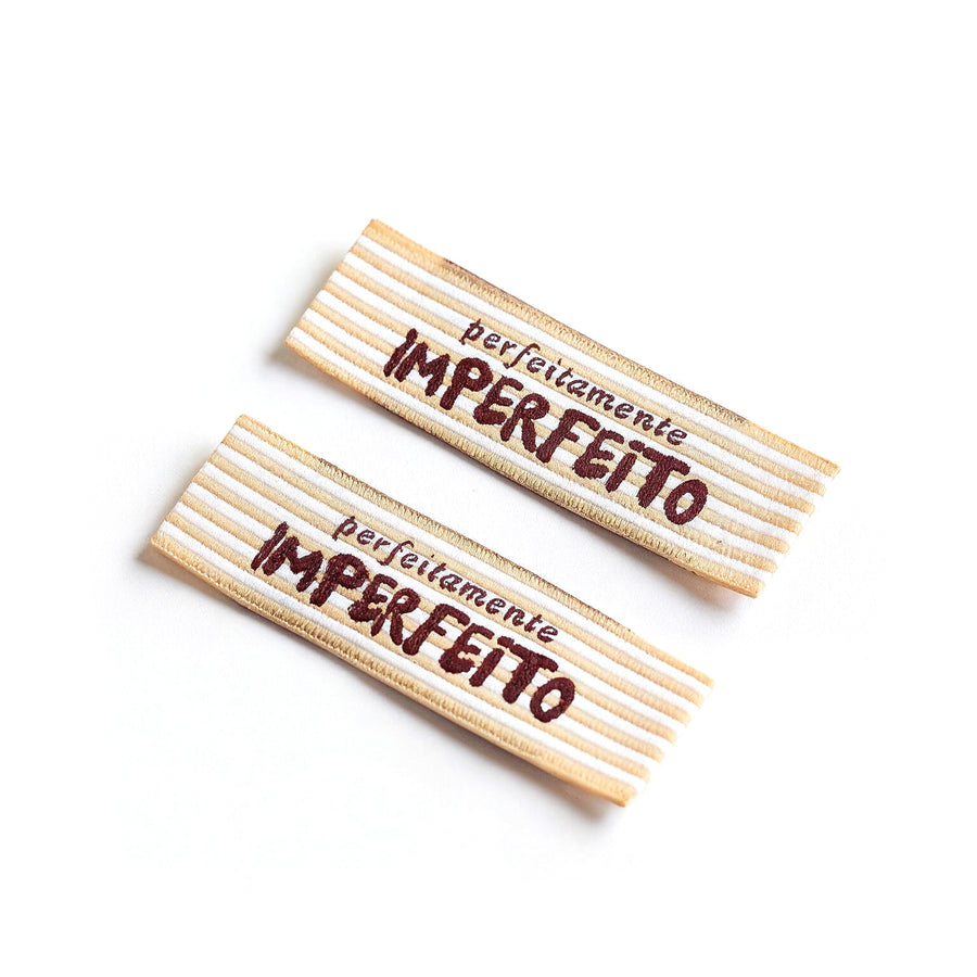 Etiqueta tecida - Perfeitamente Imperfeito (und)