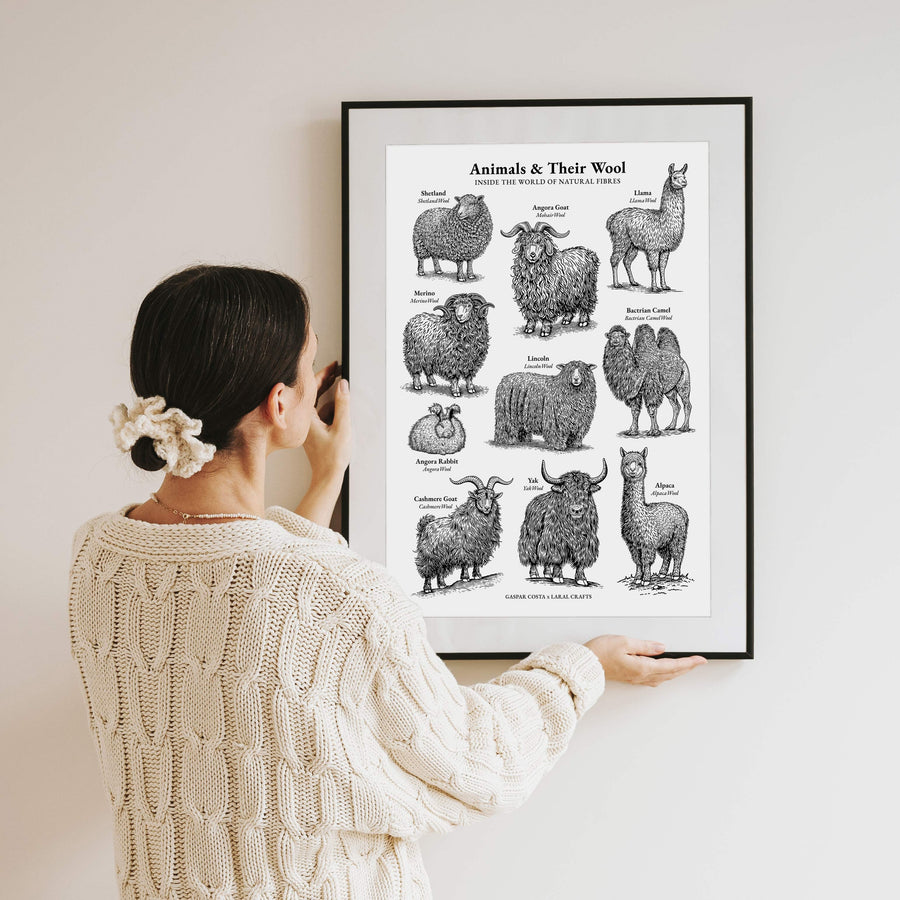 "Animals & Their Wool" Print