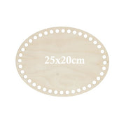 Hoooked Base Oval de Madeira Perfurada 25 x 20 cm