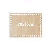 Hoooked Base Retangular de Madeira Perfurada 20 x 15 cm