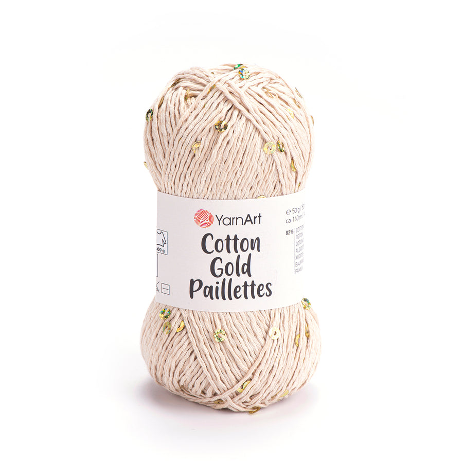 Yarnart Cotton Gold Paillettes