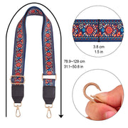 Alça Ajustável para Mala com Padrão Floral Retro