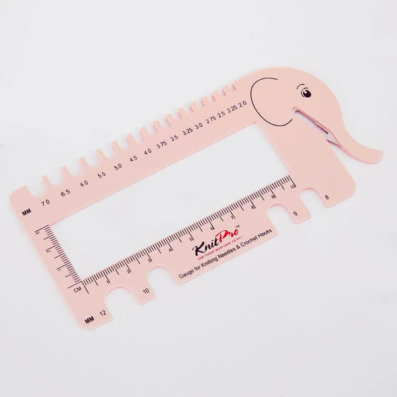 KnitPro Needle Gauge and Tension Swatch Ruler
