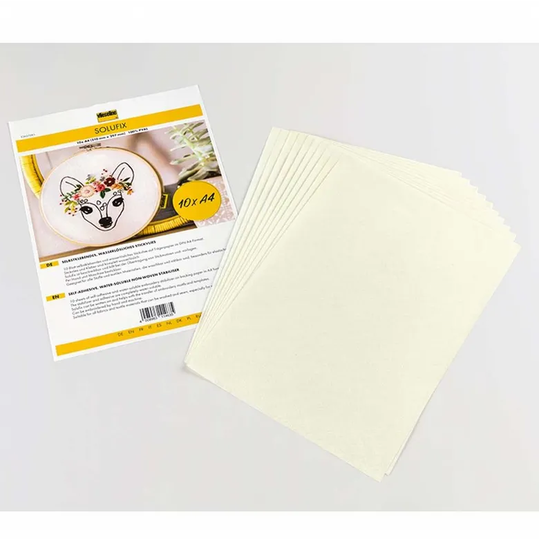 Water Soluble Self-Adhesive Embroidery Paper (A4 size)